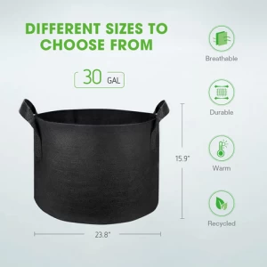 Customized Non-Woven Fabric Pots Plant Grow Bags Outdoor Potato Vegetables Grow Bags With Handle 1 3 5 7 10 50 100 Gallon