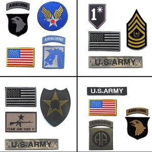Customized US Army Airborne Arm Morale Military Embroidery Patches Sew On Embroidered Patches For Clothes Bag