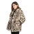 Customized warm leopard print plus size women trendy winter jacket faux fur coat for ladies