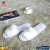 Import Customized White Embroidery Anti-slip Coral Fleece Open Toe Slipper Hotel Guest Spa Disposable Shoe from China