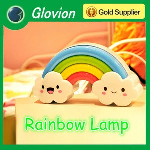 Cute desk lamp for baby sleep sound and light control wall sticker light multi-color novelty decorative bedroom lamp