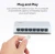 Import Dahua 5-Port 10/100Mbps Fast Ethernet Switch Desktop Network Splitter Fanless Plug &amp; Play Traffic Optimization Limited Life from China