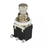 Daiertek SPDT Momentary Stomp Switch ON (ON) 3 PIN Push Button Guitar Effect Pedal Foot Stamp Switch With Washer and Nut