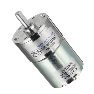 DC 12V 2-1500RPM 6mm Shaft Dia Cylindrical Permanent Magnet Reduction Gear Motor