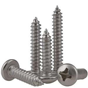 DIN7981 Phillips Cross Recessed Pan Head Self Tapping Screw 304 Stainless Steel OEM Stock Black Support