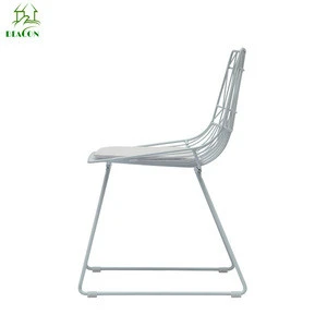 dining room furniture vintage Reproduction Bend metal Side Wire Lucy stackable Dining Chair