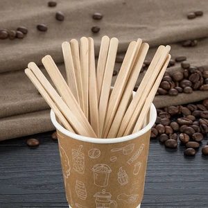 disposable factory biodegradable sugar coffee stirrer and bar wooden stir sticks