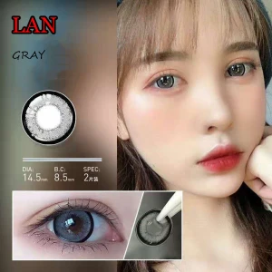 Dolly Gray Contacts Lenses Nature cosmetic eyewear for girl soft color contact lens Lan