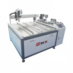 Double sided heat pipe stickers labels bottle aluminium shell two component epoxy resin dispenser machine