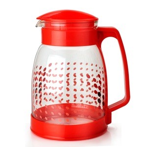 Drinkware Tableware Plastic Rack Glass Teapot Coffee Jug With Lid With Infuser Water Cooler Jug