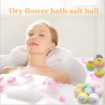 Dry flower bath salt ball  Organic Body Cleaner Relaxing Massage Essential Oil Bath Ball Bubble Bath Bombs Gift