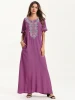 Dubai Arabic Islamic Clothing Embroidery Muslim Maxi Dress woman Abaya