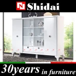 E-153 antique White lacquer buffet table sideboard