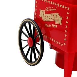 Easy operation 270ml red color antique car shaped electric free oil less calories kitchen counter-top portable popcorn machine