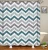 Import eco friendly geometric pattern digital print striped bath screen shower bath curtain set from China