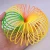 Import Educational Toy For Kids Spring Rainbow Color Circles Plastic Coil Elastic Ring from China