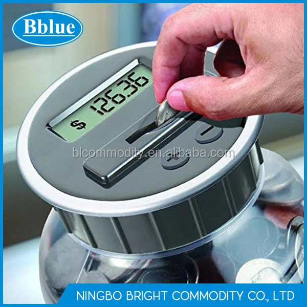 Electric digital piggy bank LCD display coin counter Automatic coin counter &amp; sorter