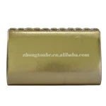 elegant metal flower pattern ladies evening bag envelope bag