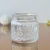 Import Embossed glass candle jar glass lantern for tealight, votive from China