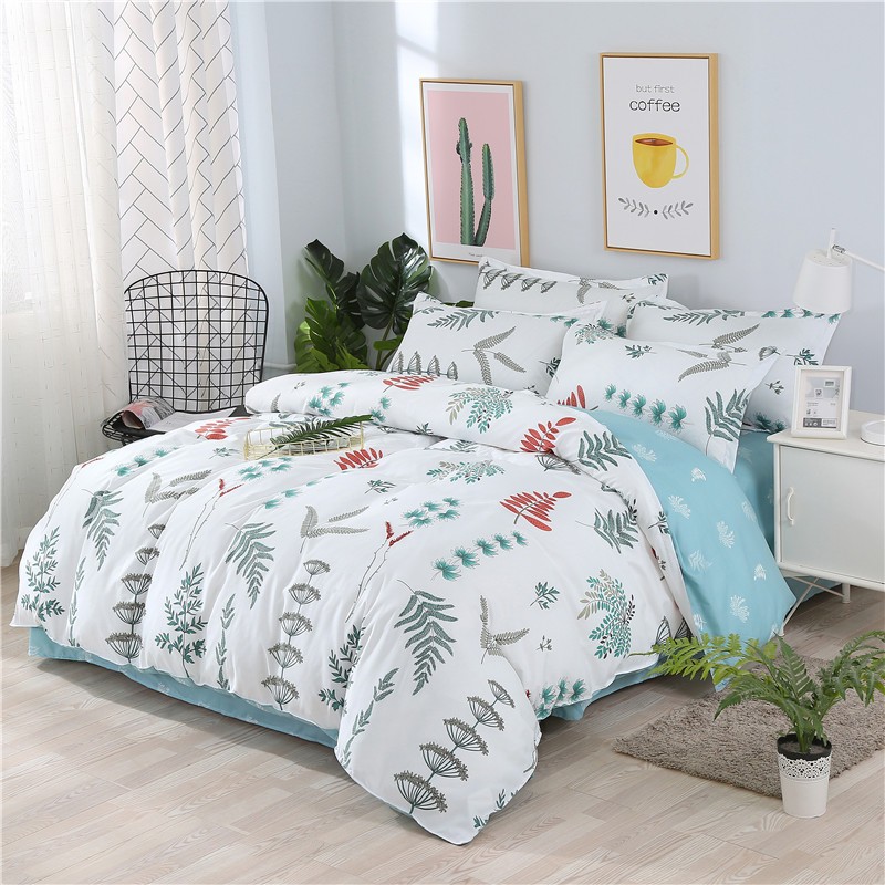 Embroidered Hotel Duvet Cover Bed sheets 100% Cotton Bedding Set