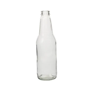 Empty 300ml clear soy milk glass bottle