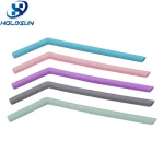 Environmental Food Grade Juice Organic Folding Reusable Silicone Drinking Straws for Glasses