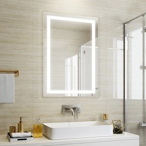 ETERNA LED Backlit Waterproof Hotel Backlit Bathroom Mirrors With Lights Around The Edge