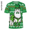 Euro St. Patricks Day Festival Style Four Leaf Clover Round-Neck T-shirt
