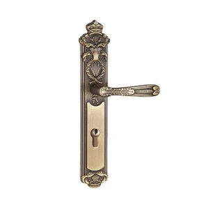 european bronze solid brass big house privacy door lock with handle