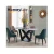 Import European modern design cross legs black painting table base and marble top dining table from China