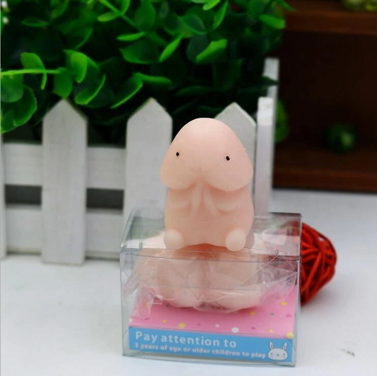 exisiting stock cute plastic rubber penis shape mini squishy toy mochi squishies