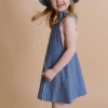 Explosive new products summer kids clothing sky blue girls dresses