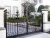 Import Exterior Metal Sliding Wrought Iron Gate Galvanized Steel Fence Door Iron Gate Design from China