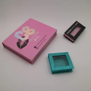 eyelash custom packaging box fancy eyelashes circle cases
