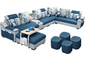 fabric Chinese house home Modern luxury design couch livingroom living room furniture sectional u shaped sofas set  for indoor