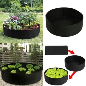 Fabric Raised Garden Bed Round Planting Container Grow Bags Breathable Fabric Planter Pot for Plants Nursery Pot