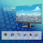 Factory 23.8 Inch AIO PC I3 I5 I7 capacitive touch screen monitor all in one pc