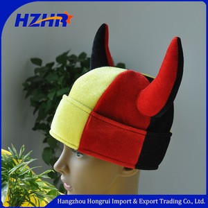 factory custom velvet german devil horn football fan viking hat