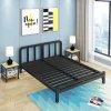 Factory Customized Hotel Furniture Metal Bed Frame Bedroom Modern Metal Bed Black Iron Furniture for Bedroom Teen Girls 100pcs