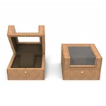 Factory Direct Custom PU Leather Microfiber Watch Box Watch Display Box With Gold Buckle Watch Packing Box