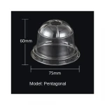 Factory direct sale cheap disposable transparent ice cream plastic cup dome cover