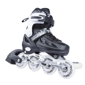 Factory Hand-made Customized  Man Women  Adults 4*76mm LED  slalom  inline Roller Skates