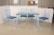 Import factory metal dining room furniture luxury furniture glass top dining table sets from China
