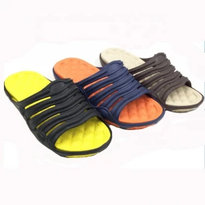 Factory price fashion double colors mens EVA slippers man summer beach sandals flip flops  non-slip slider slippers for men