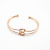 Import factory price Gold Plated Wire With Ball Adjustable Knotted open bracelet from China