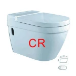 Factory supply ceramic p-trap sanitary wc mounted wall hung toilet