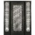 Import Factory Supply  Wrought Luxury   Iron Doors With Glass Cheap Wrought Iron Door Side Light from China