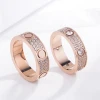 Fashion Jewelry 316L Stainless Steel 18K gold plated Gold screw love Ring Fine Jewelry
