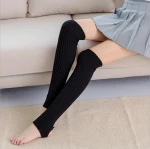 fashion ladies solid plain dance stirrup leg warmers