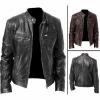 Fashion Men Windproof Comfortable Zipper Leather Jacket,Breathable Leather Jacket For Men